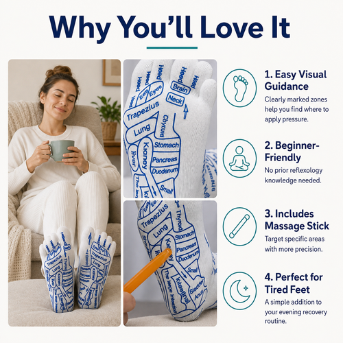 Reflexology Socks & Massage Stick